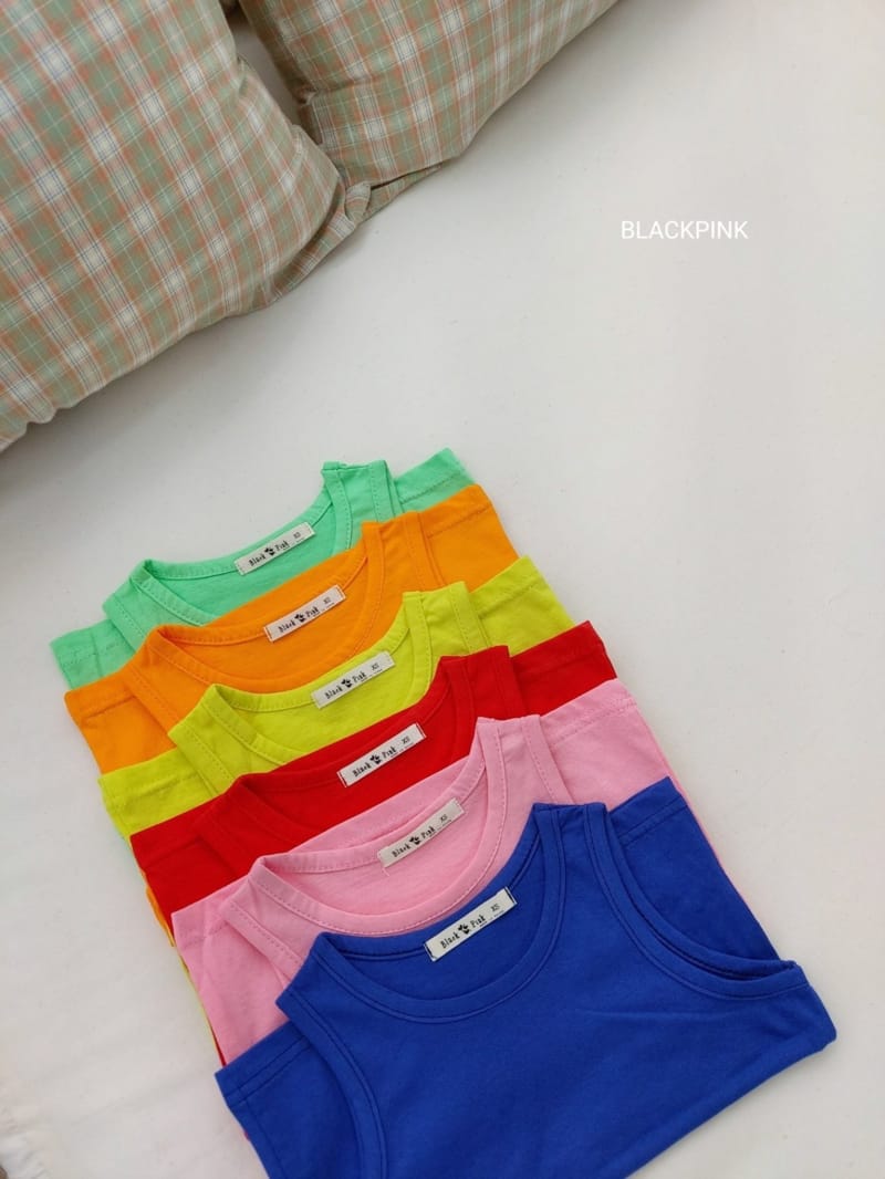 BLACK PINK - Korean Children Fashion - #Kfashion4kids - Simple Basic Sleeveless - 3