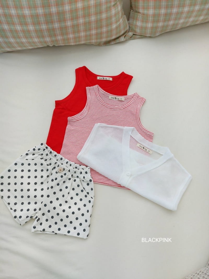 BLACK PINK - Korean Children Fashion - #Kfashion4kids - Simple Basic Sleeveless - 6