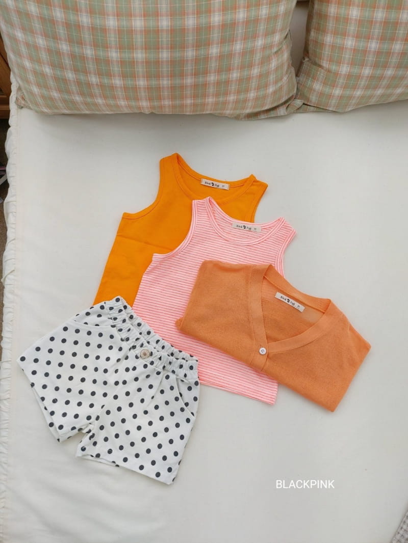 BLACK PINK - Korean Children Fashion - #Kfashion4kids - Simple Basic Sleeveless - 9