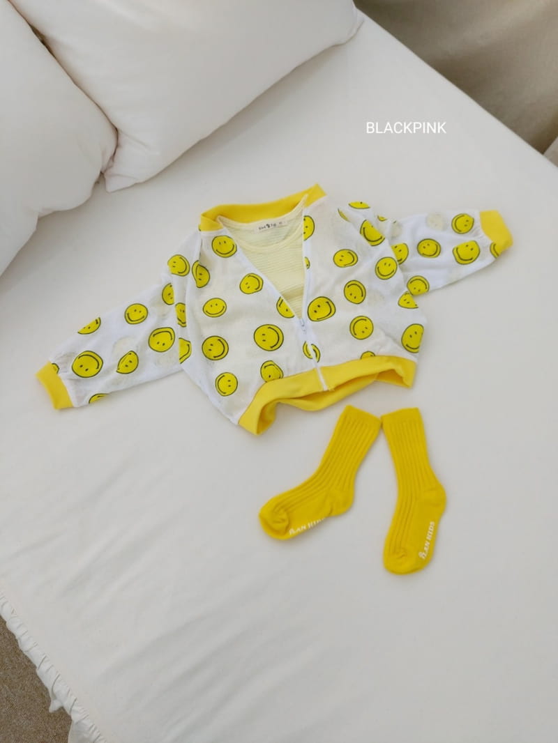BLACK PINK - Korean Children Fashion - #Kfashion4kids - Smile Zip-up - 11