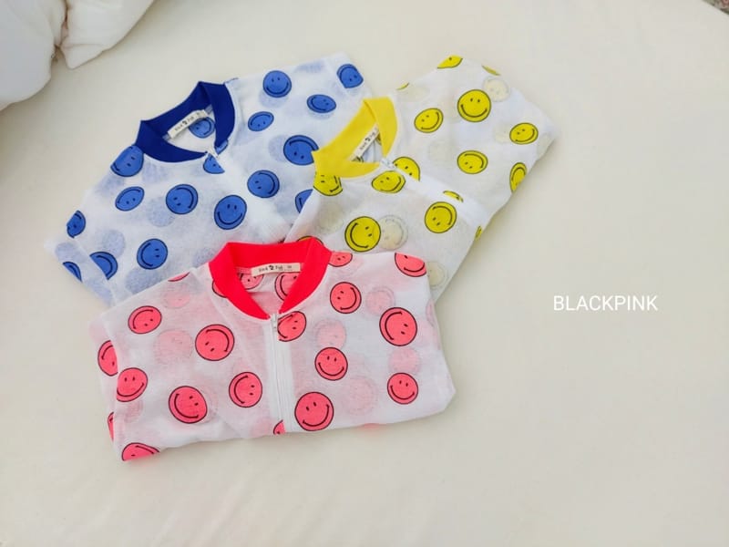 BLACK PINK - Korean Children Fashion - #Kfashion4kids - Smile Zip-up - 5
