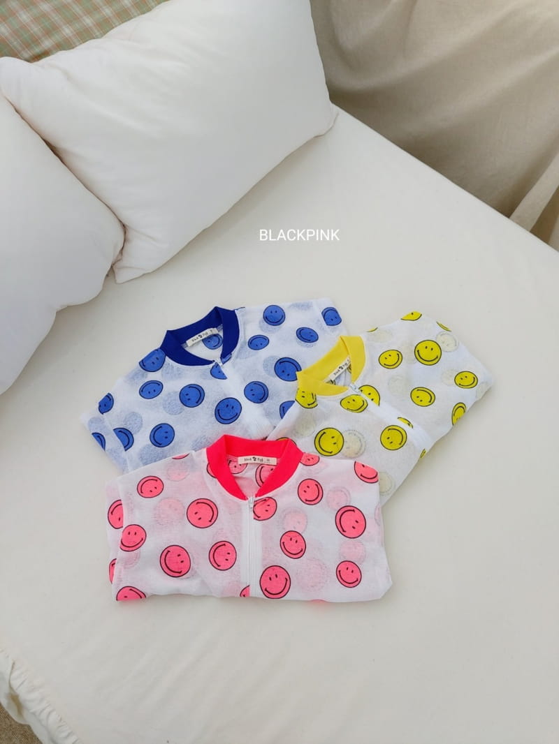 BLACK PINK - Korean Children Fashion - #Kfashion4kids - Smile Zip-up - 6
