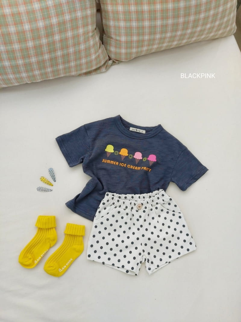 BLACK PINK - Korean Children Fashion - #Kfashion4kids - Ice Cream Slub Tee - 11