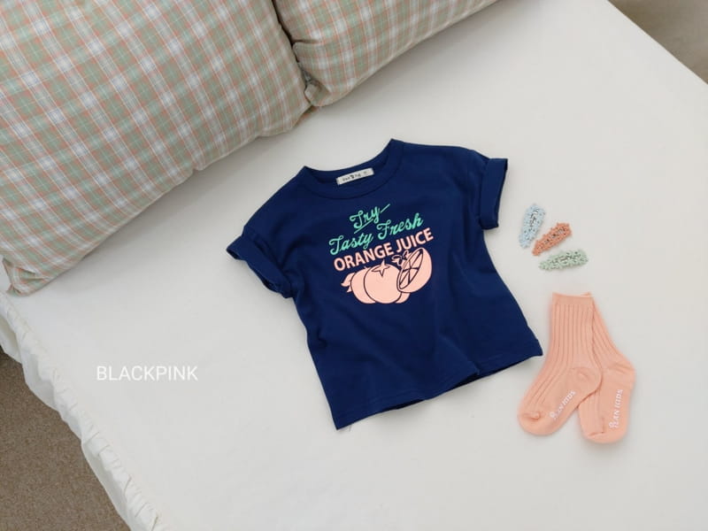 BLACK PINK - Korean Children Fashion - #Kfashion4kids - Orange Juice Tee - 11
