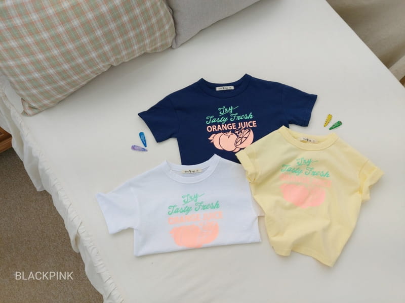 BLACK PINK - Korean Children Fashion - #Kfashion4kids - Orange Juice Tee - 3