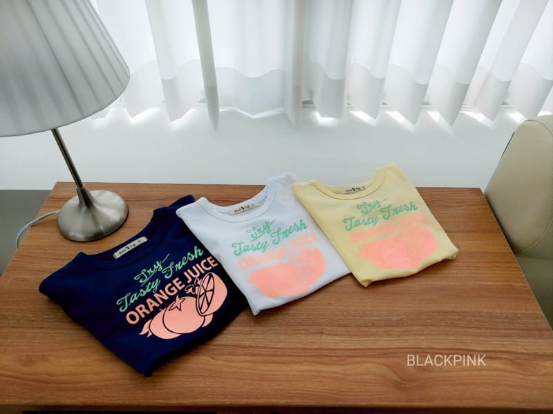 BLACK PINK - Korean Children Fashion - #Kfashion4kids - Orange Juice Tee - 5