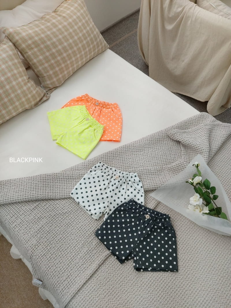 BLACK PINK - Korean Children Fashion - #Kfashion4kids - Dots Shorts