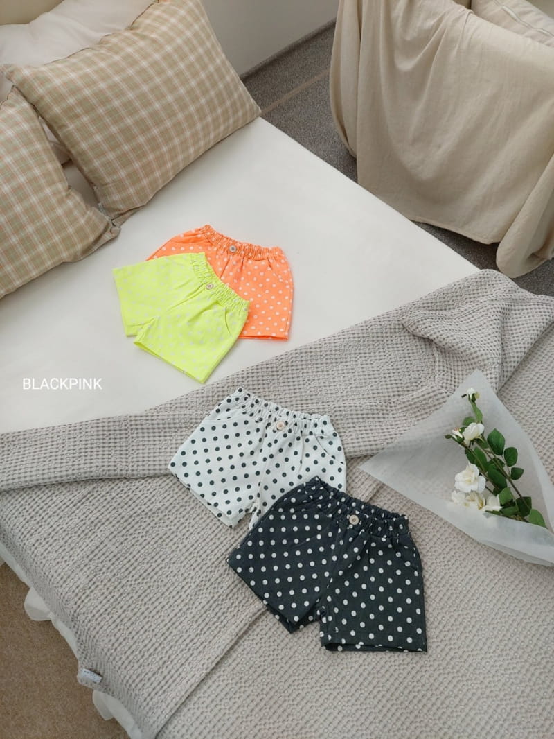 BLACK PINK - Korean Children Fashion - #Kfashion4kids - Dots Shorts - 2