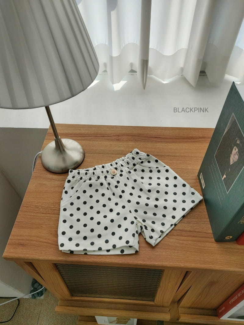 BLACK PINK - Korean Children Fashion - #Kfashion4kids - Dots Shorts - 4