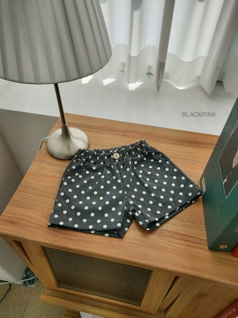 BLACK PINK - Korean Children Fashion - #Kfashion4kids - Dots Shorts - 5