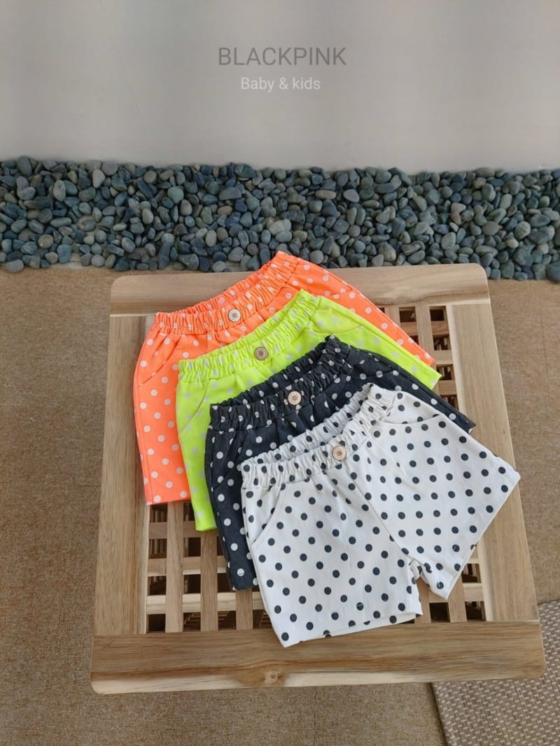 BLACK PINK - Korean Children Fashion - #Kfashion4kids - Dots Shorts - 8