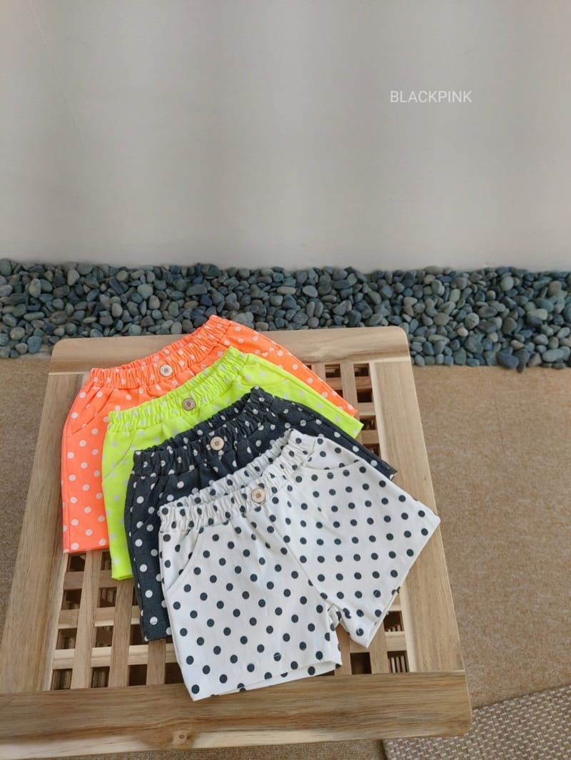 BLACK PINK - Korean Children Fashion - #Kfashion4kids - Dots Shorts - 9