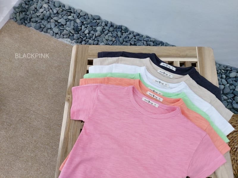 BLACK PINK - Korean Children Fashion - #Kfashion4kids - Basic Tee - 4