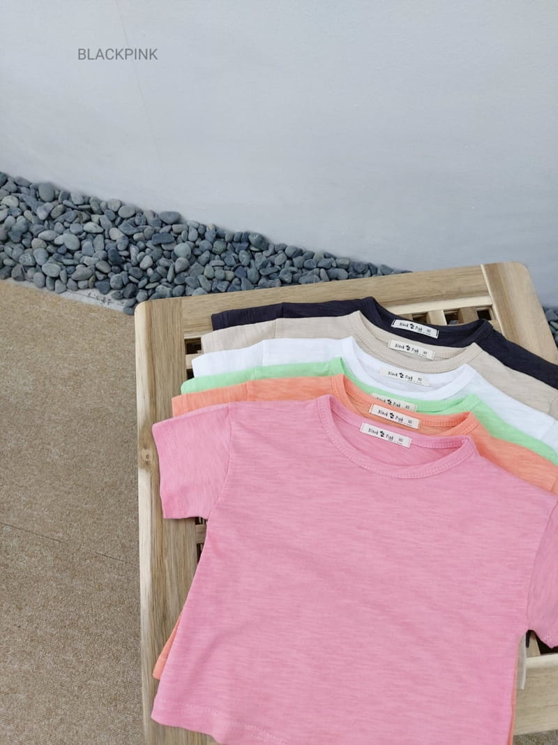 BLACK PINK - Korean Children Fashion - #Kfashion4kids - Basic Tee - 5