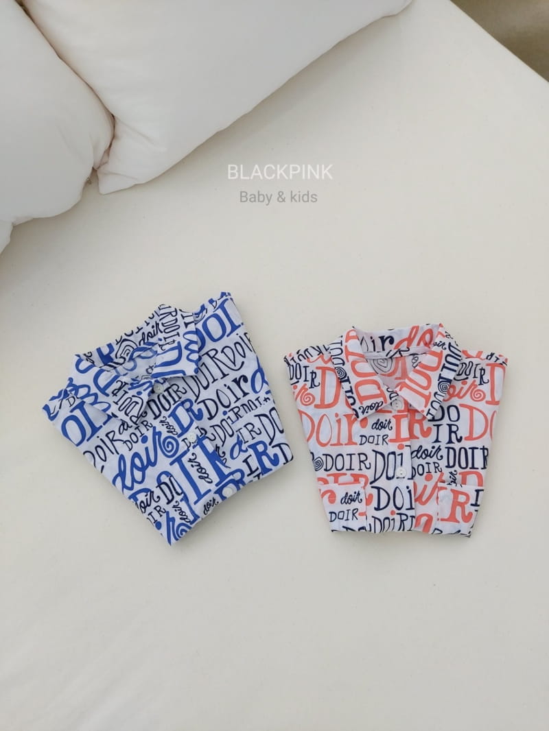 BLACK PINK - Korean Children Fashion - #Kfashion4kids - Lettering Shirt - 10