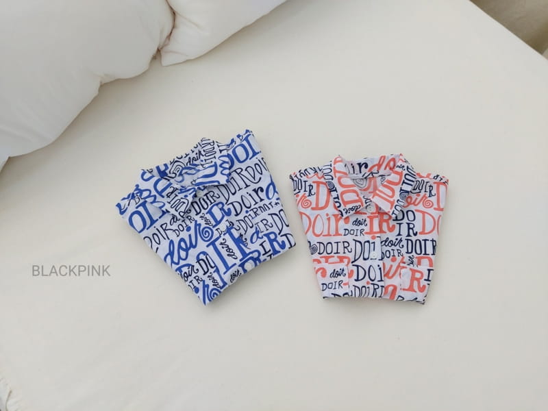 BLACK PINK - Korean Children Fashion - #Kfashion4kids - Lettering Shirt - 11