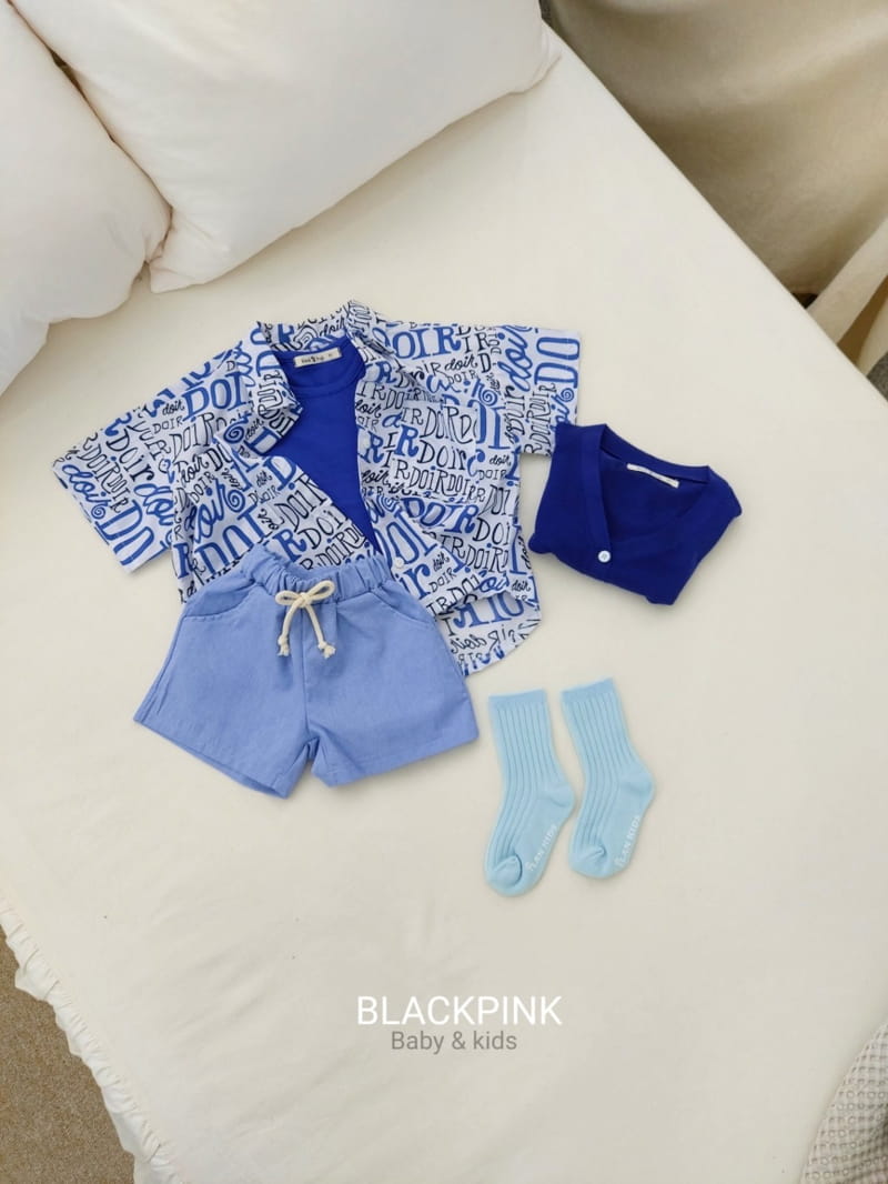 BLACK PINK - Korean Children Fashion - #Kfashion4kids - Lettering Shirt - 5