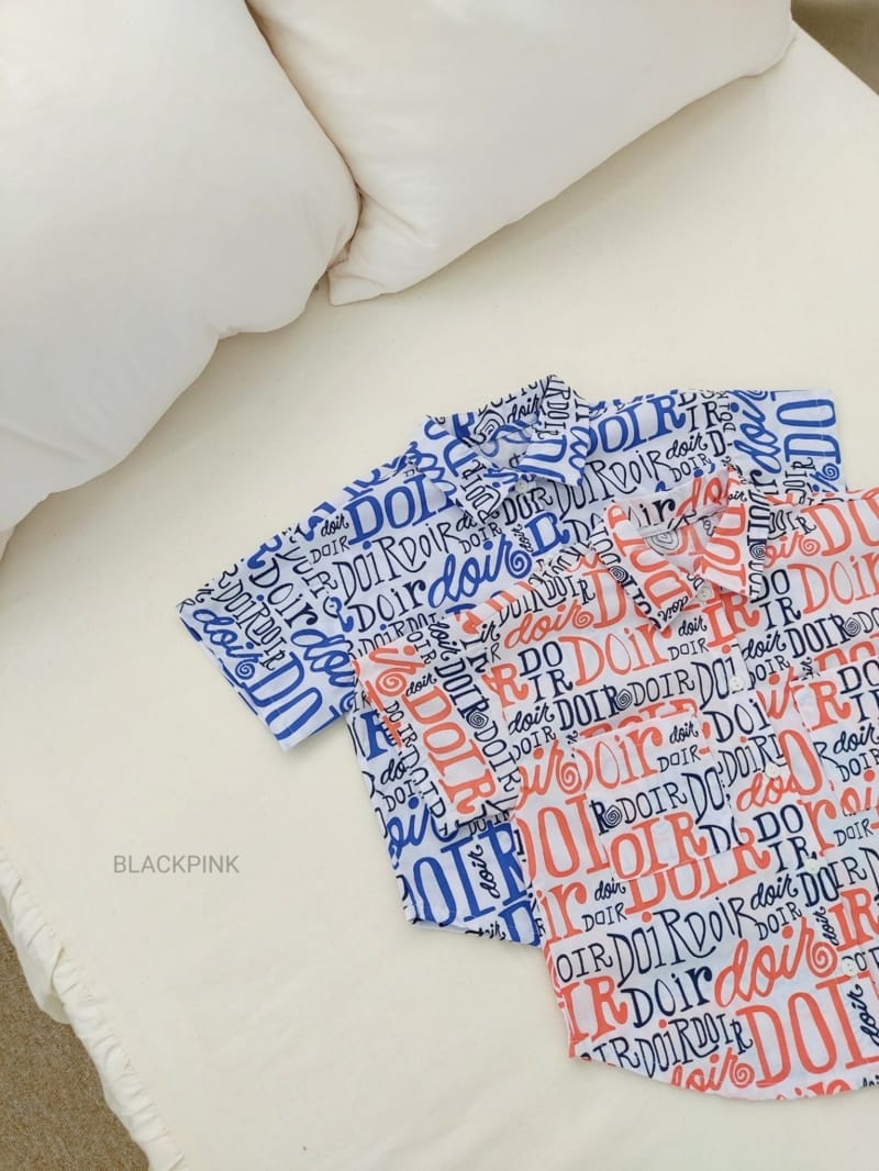 BLACK PINK - Korean Children Fashion - #Kfashion4kids - Lettering Shirt - 9