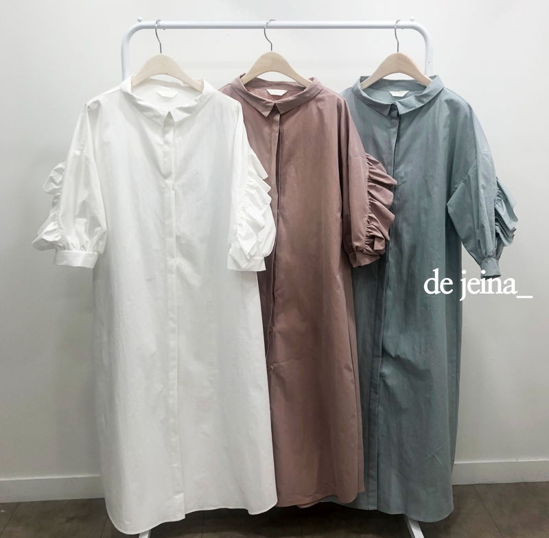 BLOOM - Korean Women Fashion - #Kfashion - Frill Shirt One-piece