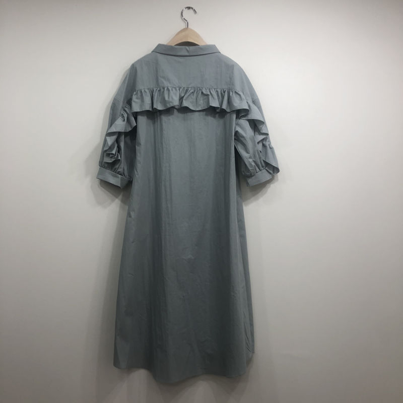 BLOOM - Korean Women Fashion - #Kfashion - Frill Shirt One-piece - 4