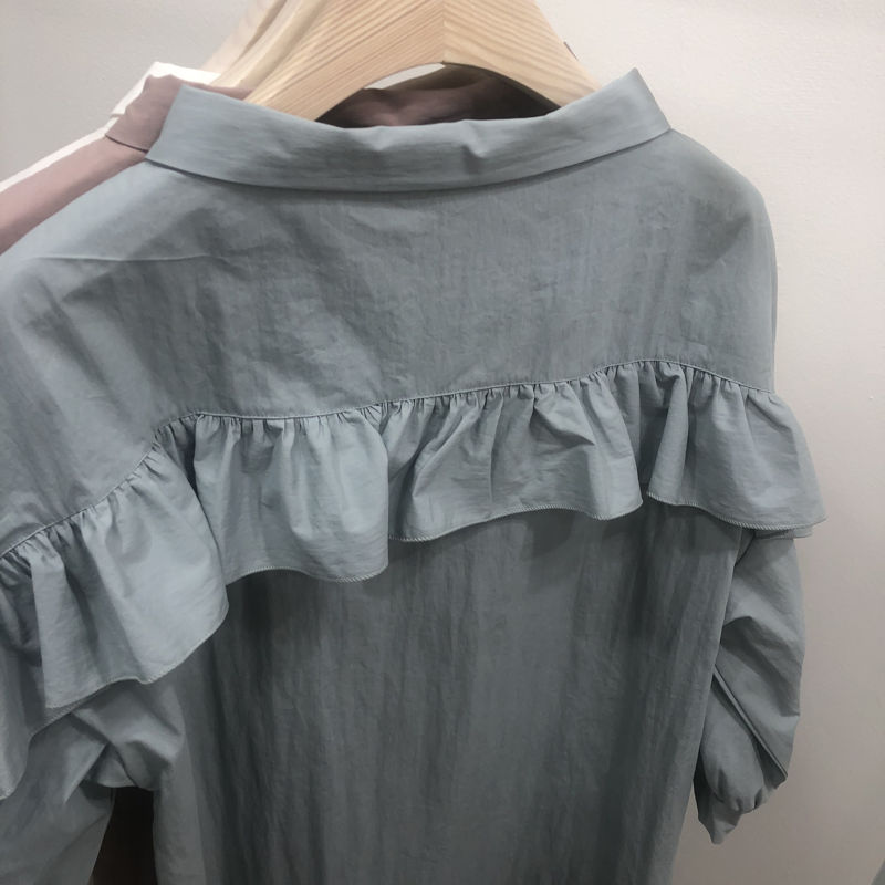 BLOOM - Korean Women Fashion - #Kfashion - Frill Shirt One-piece - 5