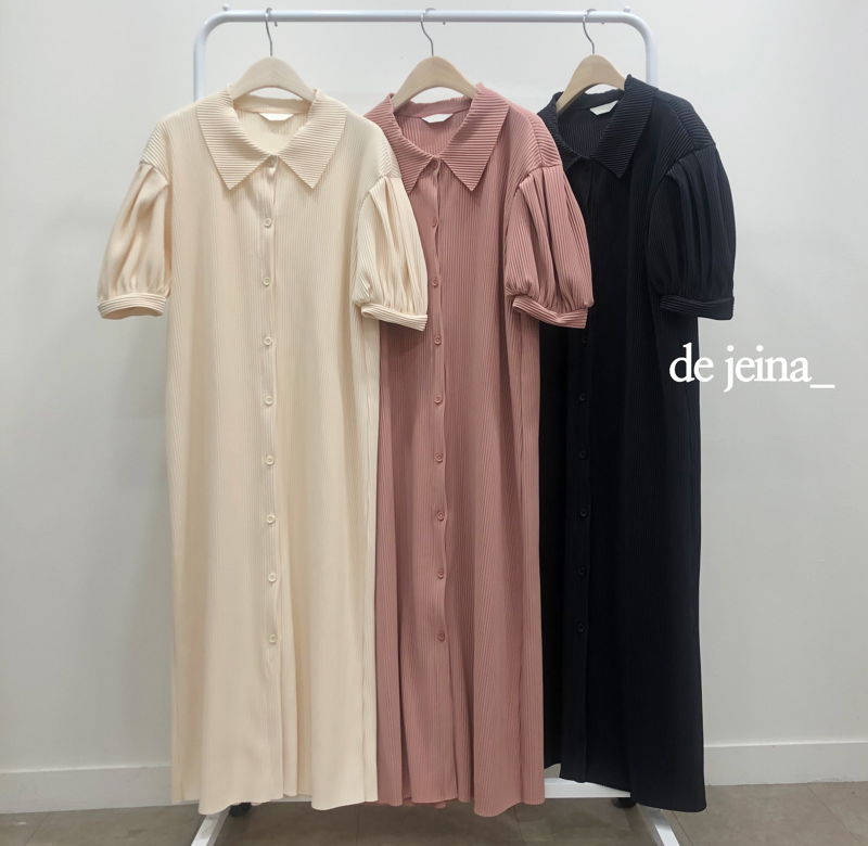 BLOOM - Korean Women Fashion - #Kfashion - Pleats Puff One-piece