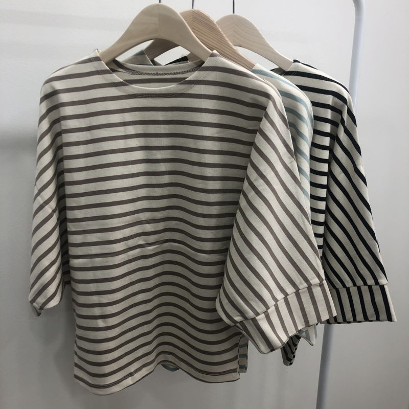 BLOOM - Korean Women Fashion - #Kfashion - Drop Stripe Tee - 3