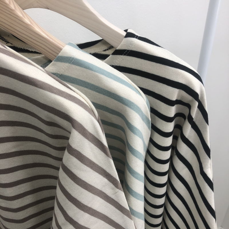 BLOOM - Korean Women Fashion - #Kfashion - Drop Stripe Tee - 4