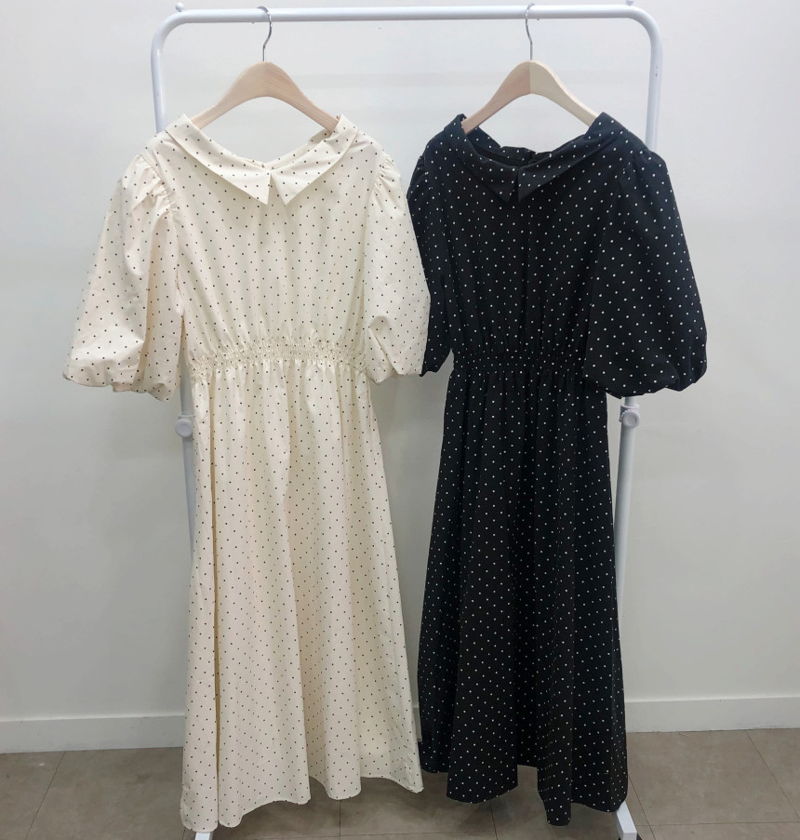 BLOOM - Korean Women Fashion - #Kfashion - Bloom Dot Smocked One-piece - 10