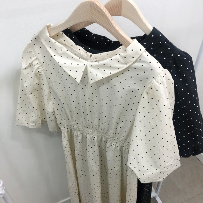 BLOOM - Korean Women Fashion - #Kfashion - Bloom Dot Smocked One-piece - 3