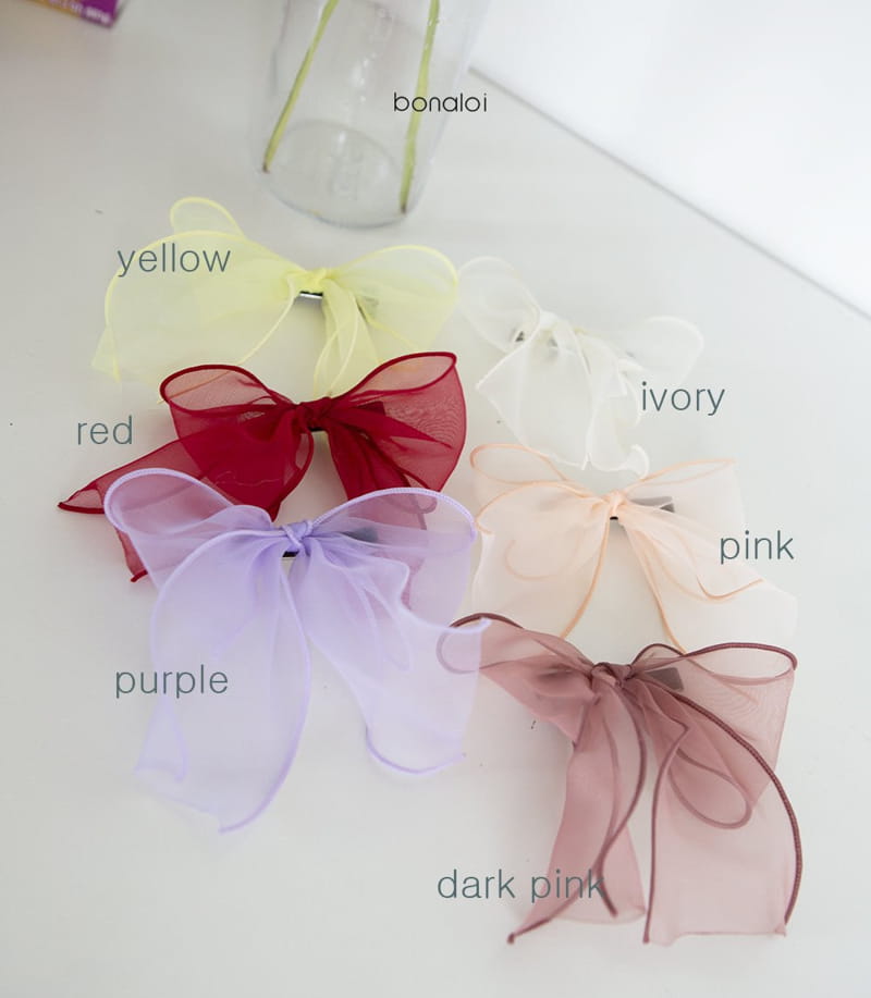 BONALOI - Korean Children Fashion - #Kfashion4kids - Organdy Ribbon Hairpin - 3