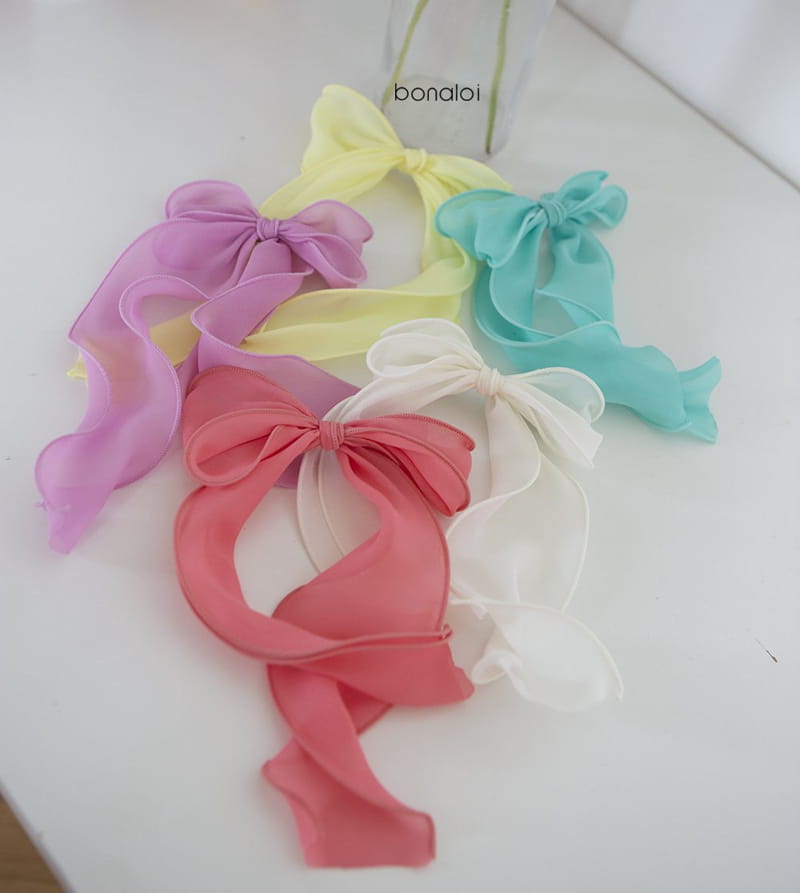 BONALOI - Korean Children Fashion - #Kfashion4kids - Chiffon Taly Ribbon Hairpin - 2