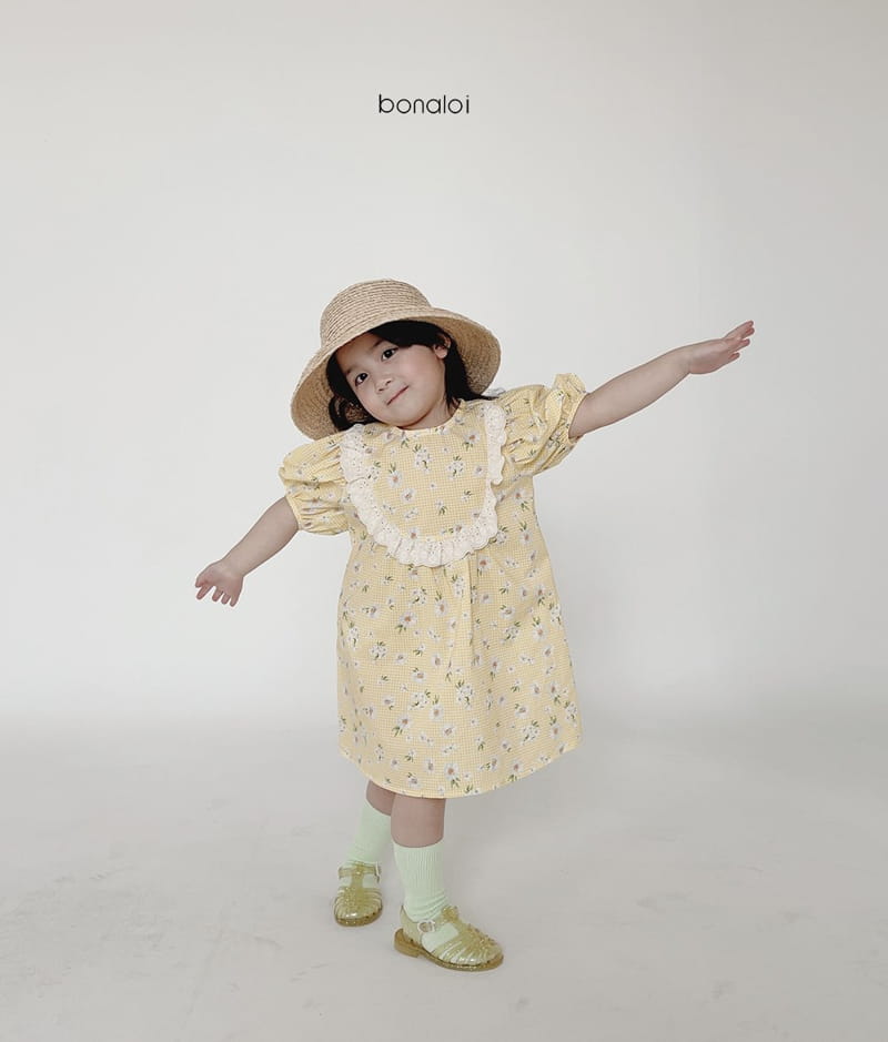 BONALOI - Korean Children Fashion - #Kfashion4kids - Flower One-piece - 4