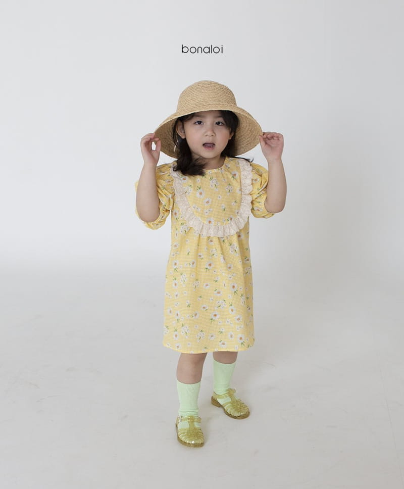 BONALOI - Korean Children Fashion - #Kfashion4kids - Flower One-piece - 6