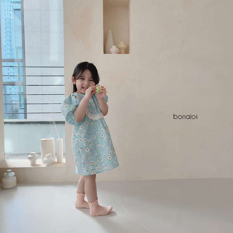 BONALOI - Korean Children Fashion - #Kfashion4kids - Flower One-piece - 9