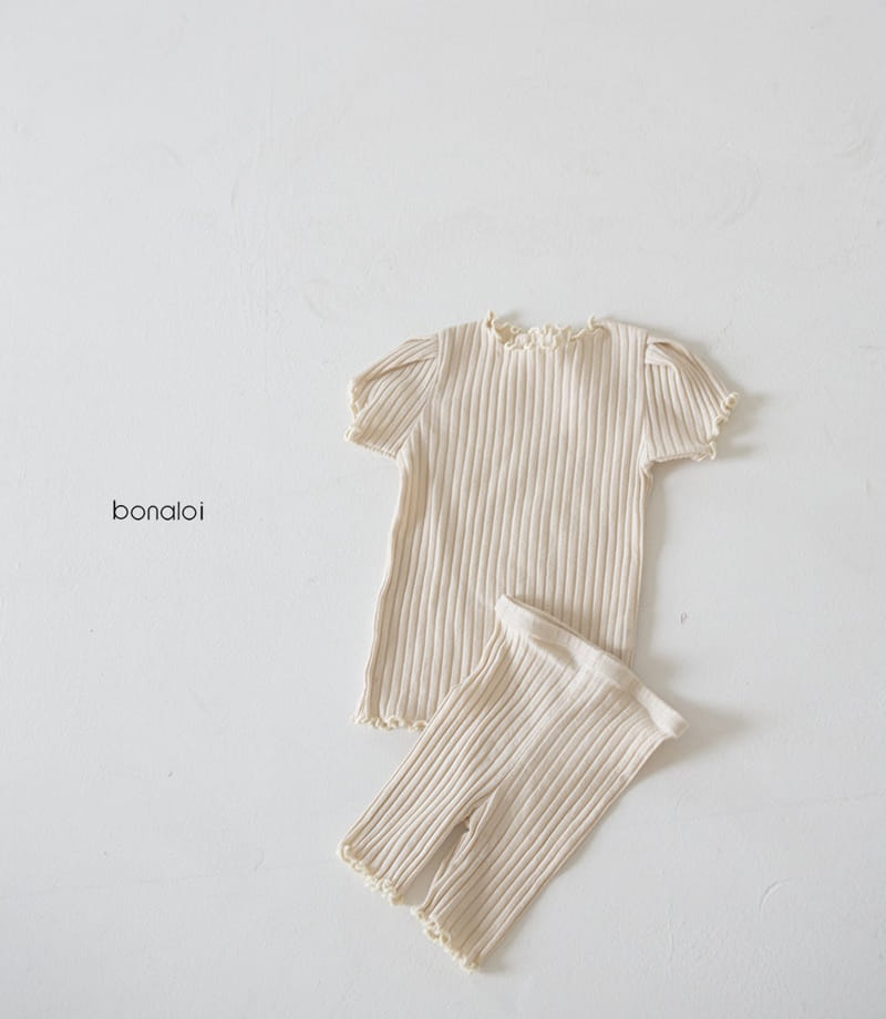BONALOI - Korean Children Fashion - #Kfashion4kids - Rip Short Sleeves Bottom Set