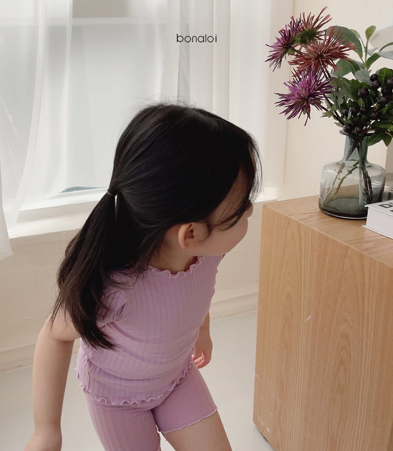 BONALOI - Korean Children Fashion - #Kfashion4kids - Rip Short Sleeves Bottom Set - 7
