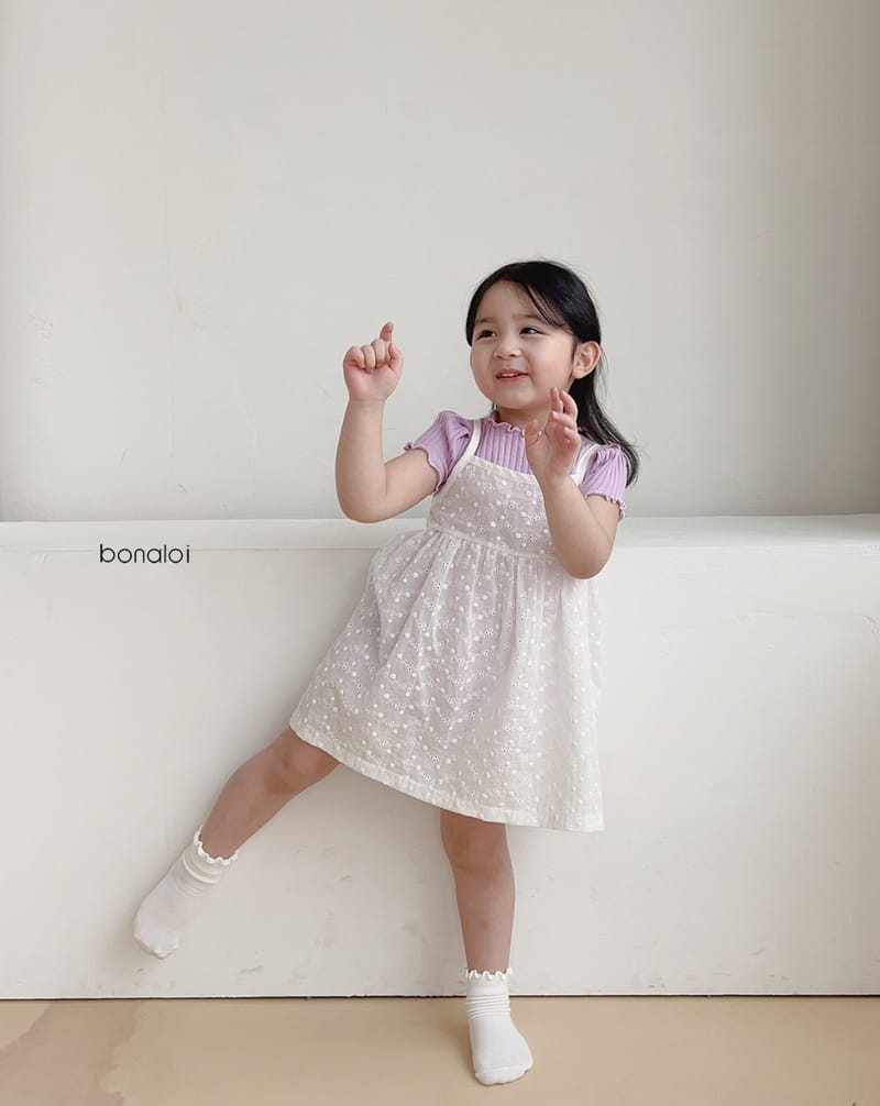 BONALOI - Korean Children Fashion - #Kfashion4kids - Rip Short Sleeves Bottom Set - 9