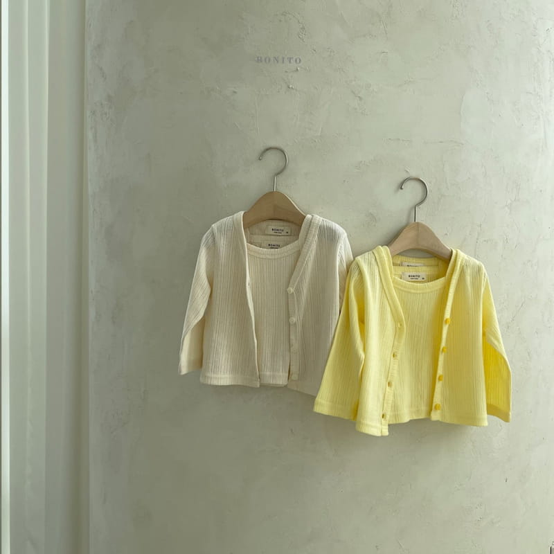 BONITO - Korean Children Fashion - #Kfashion4kids - Cardigan Sleeveless Set