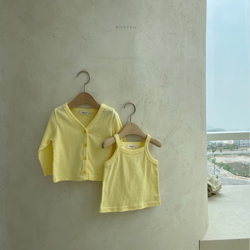 BONITO - Korean Children Fashion - #Kfashion4kids - Cardigan Sleeveless Set - 3