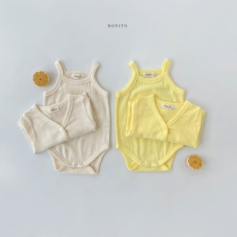 BONITO - Korean Children Fashion - #Kfashion4kids - Cardigan Bodysuit Set