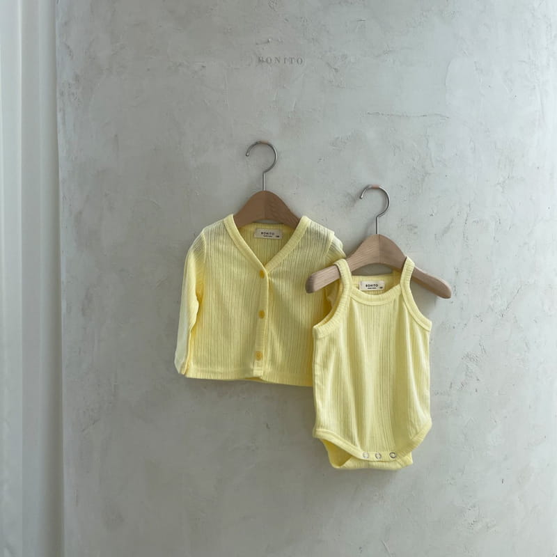 BONITO - Korean Children Fashion - #Kfashion4kids - Cardigan Bodysuit Set - 4