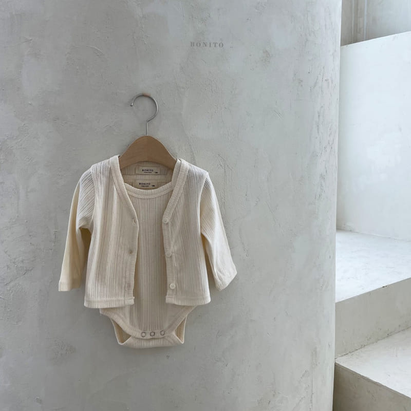 BONITO - Korean Children Fashion - #Kfashion4kids - Cardigan Bodysuit Set - 5