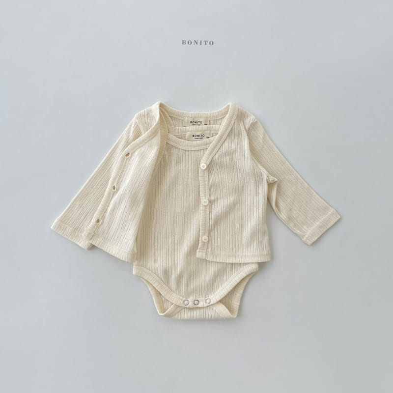 BONITO - Korean Children Fashion - #Kfashion4kids - Cardigan Bodysuit Set - 8