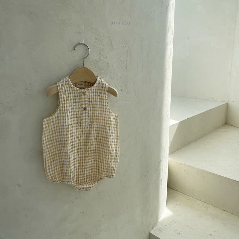 BONITO - Korean Children Fashion - #Kfashion4kids - Check Mamang Bodysuit - 2
