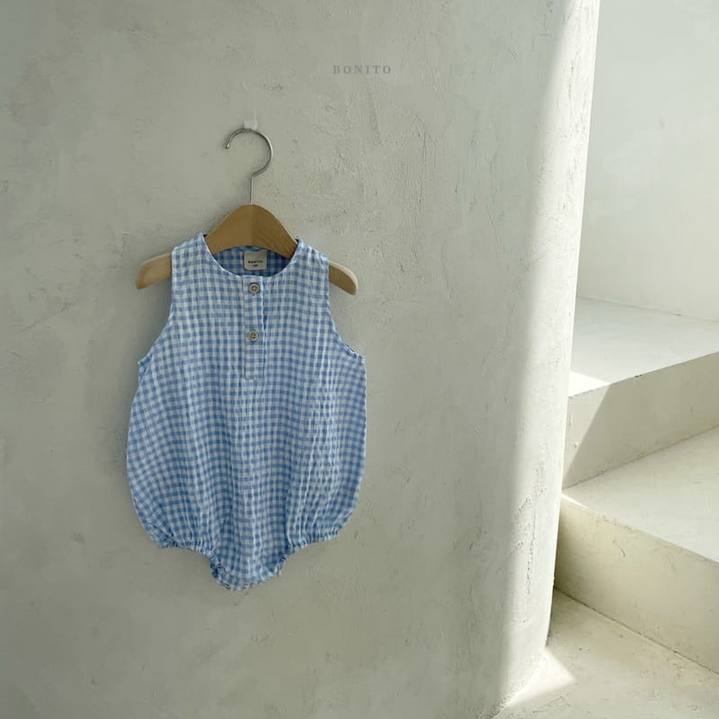 BONITO - Korean Children Fashion - #Kfashion4kids - Check Mamang Bodysuit - 3