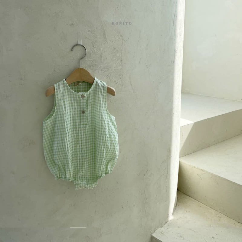 BONITO - Korean Children Fashion - #Kfashion4kids - Check Mamang Bodysuit - 4