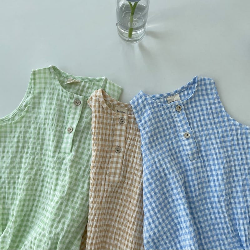 BONITO - Korean Children Fashion - #Kfashion4kids - Check Mamang Bodysuit - 5