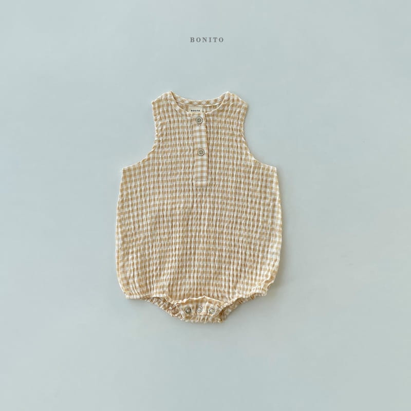 BONITO - Korean Children Fashion - #Kfashion4kids - Check Mamang Bodysuit - 6