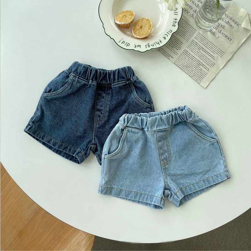 BONITO - Korean Children Fashion - #Kfashion4kids - Basic Denim Shorts - 4